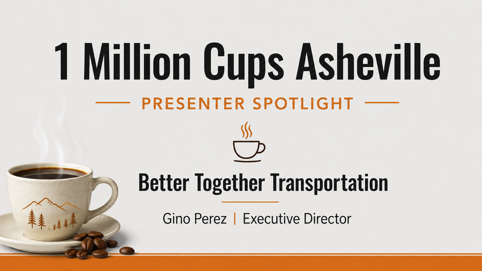 Better Together Transportation presentation at One Million Cups Asheville